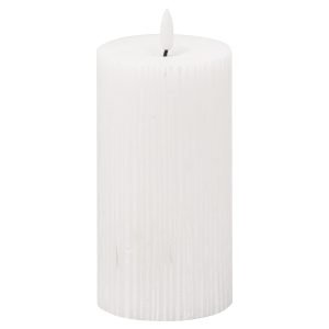 Natural Glow Ribbed LED Candle