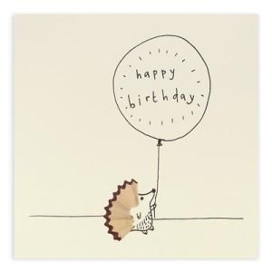 Birthday Hedgehog Pencil Shavings Card