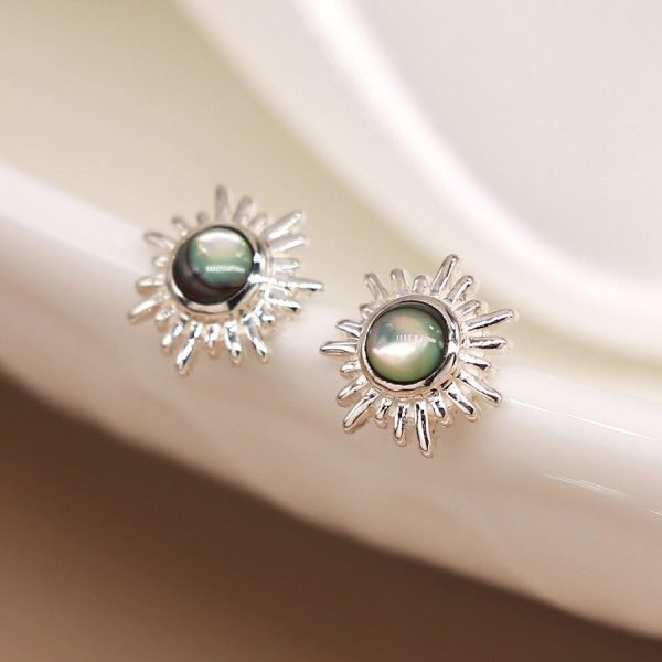 Opalescent Sunburst Studs