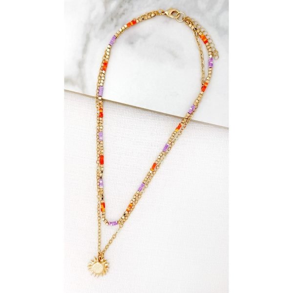 Beaded Sunburst Necklace