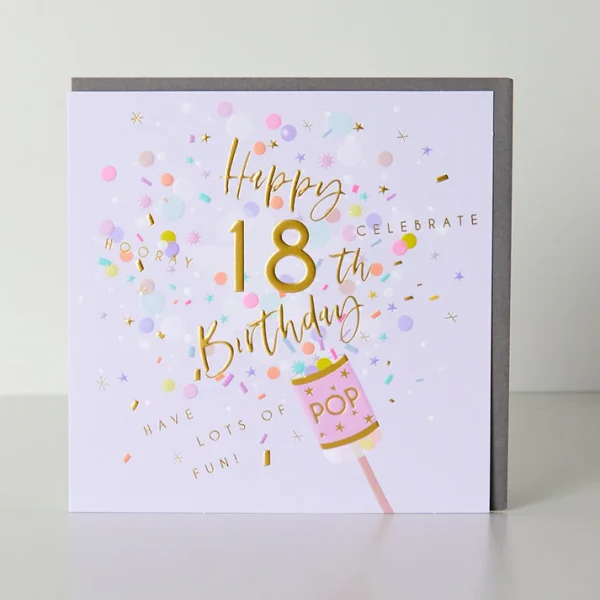 18th Birthday Party Popper Card
