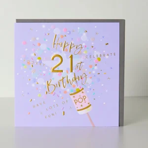 21st Birthday Party Popper Card