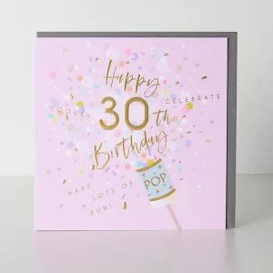 30th Birthday Party Popper Card