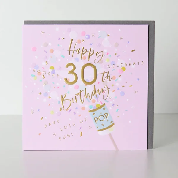 30th Birthday Party Popper Card