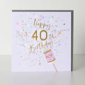 40th Birthday Party Popper Card