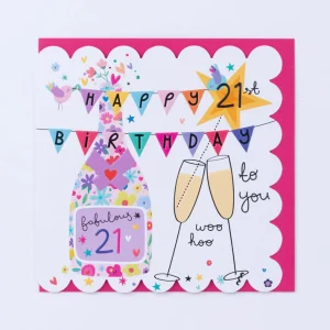21st Birthday Champagne Card