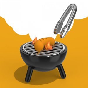 Alternative view of BBQ Key Ring