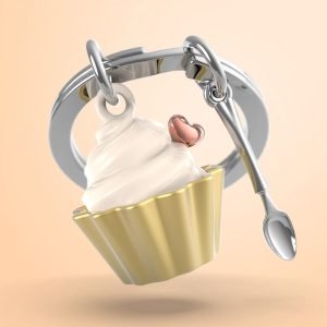 Alternative view of Cupcake and Spoon Key Ring