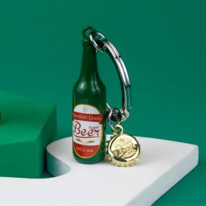 Alternative view of Green Beer Bottle Key Ring