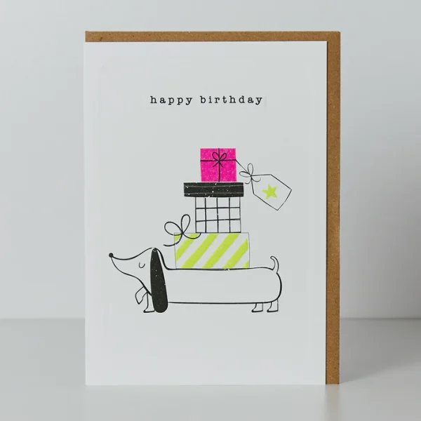 Sausage Dog Birthday Card