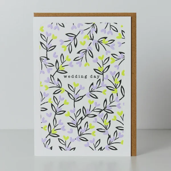 Lilac and Lime Wedding Card