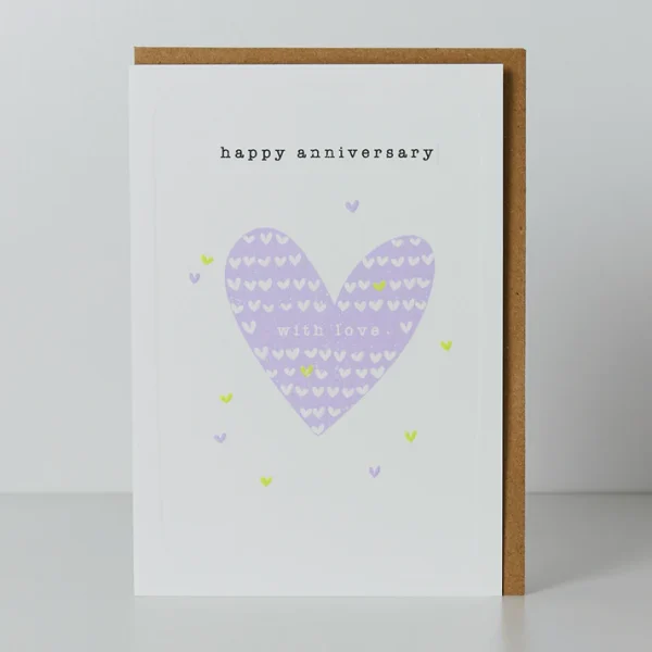 Woodcut anniversary card