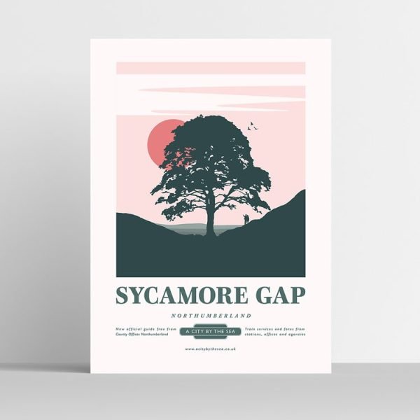 Sycamore Gap Travel Poster Print