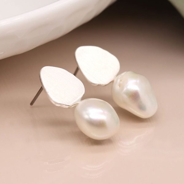 Organic Freshwater Pearl Earrings