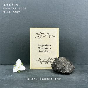 Black Tourmaline Crystal Matchbox