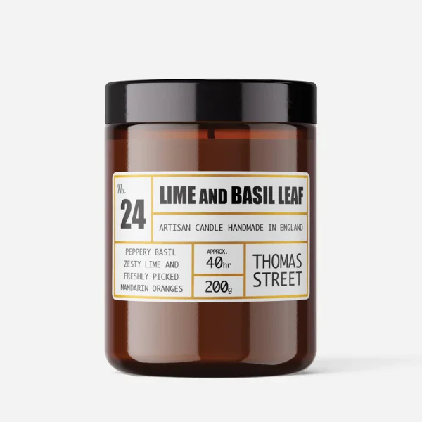 Thomas Street Lime and Basil Leaf Apothecary Candle