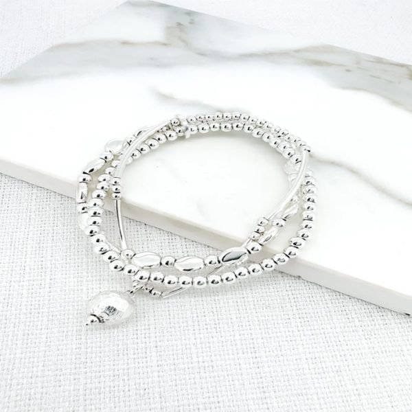 Silver Triple Layered Bracelet