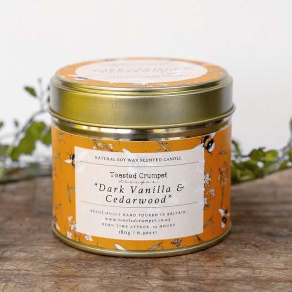 Dark Vanilla and Cedarwood Candle