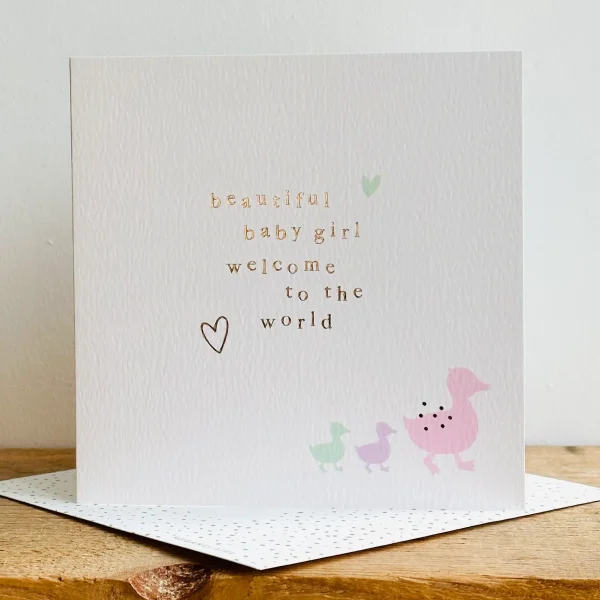 Adorable New Baby Girl Card