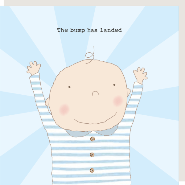 Bump Has Landed New Baby Boy Card