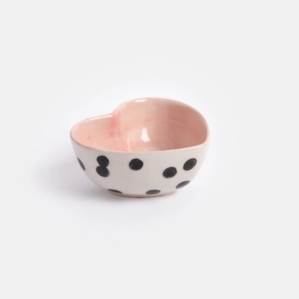 Heart Shaped Dotty Trinket Bowl