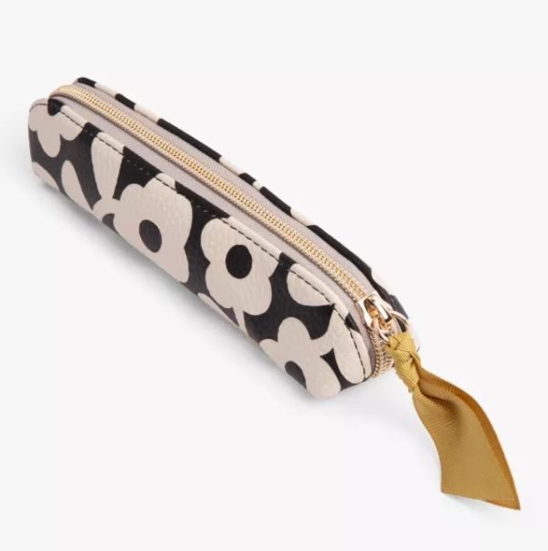 Charcoal Mono Flower Pencil Case