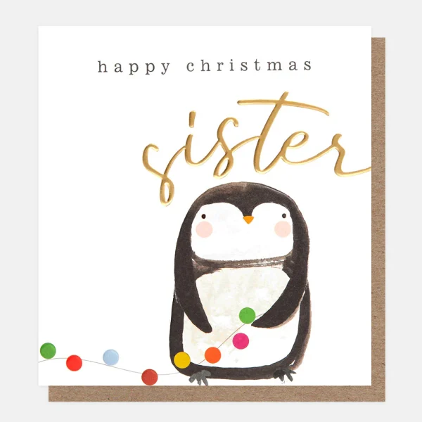 Sister Penguin Christmas Card