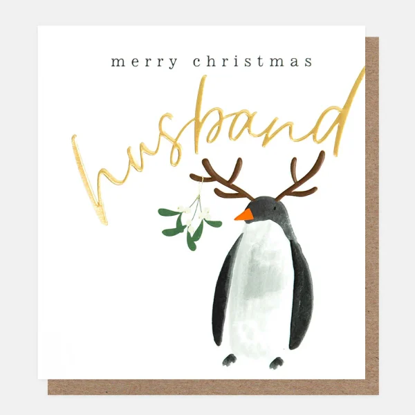 Husband Penguin Christmas Card