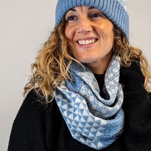 Alternative view of Retro Check Mini Cable Snood