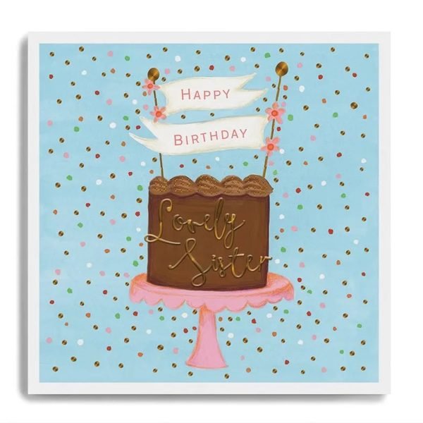 Happy Birthday Sister Chocolate Cake Card