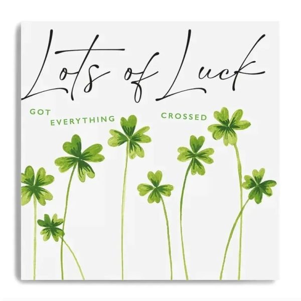 Lot's of Luck Four Leaf Clovers Card