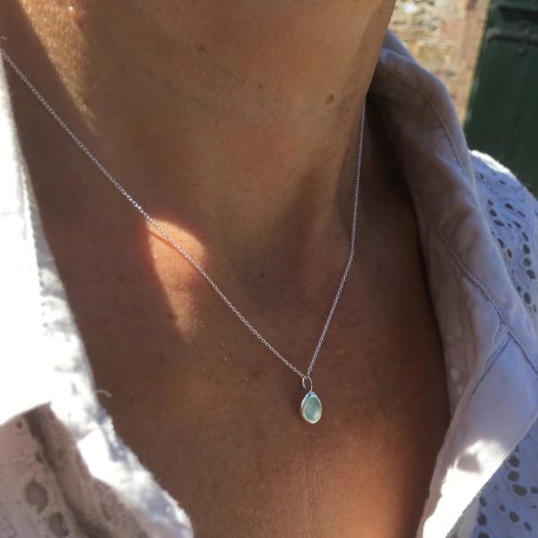 Aqua Silver Midas Necklace