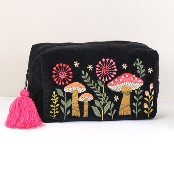 Midnight Velvet Toadstools Make up bag