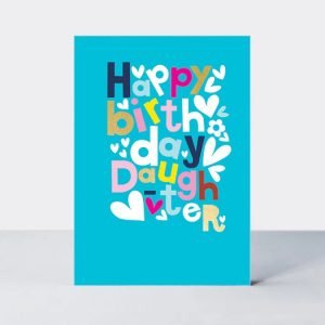 Brightly Coloured Daughter Birthday Card