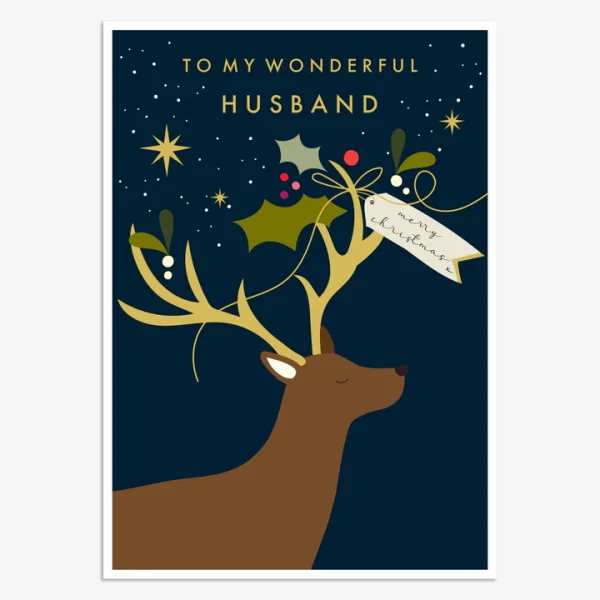 Wonderful Husband Christmas Card
