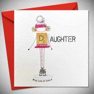 Daughter With Love Christmas Card