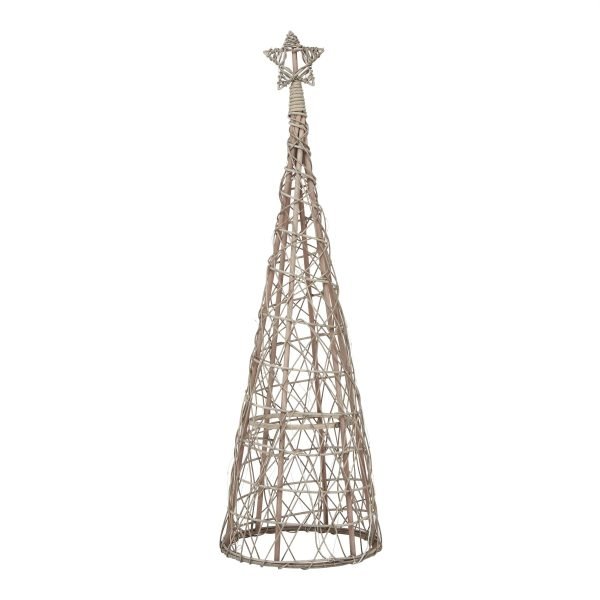 LED Light Up Wicker Trees