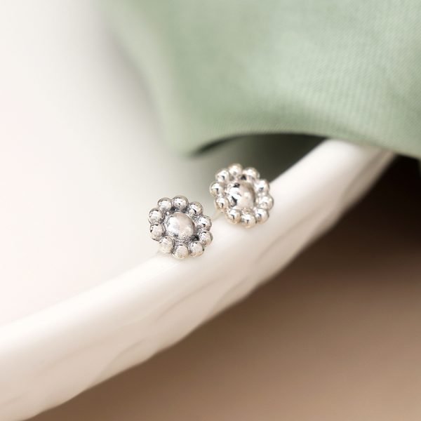Sterling Silver Flower Studs