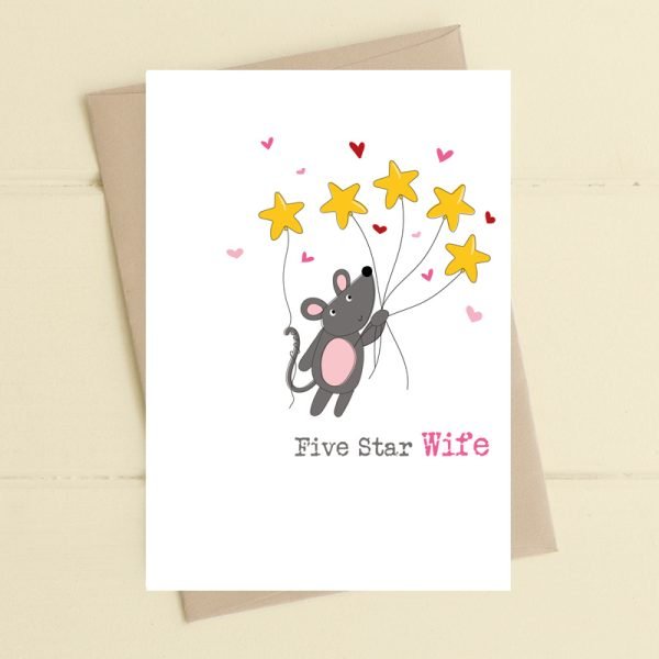 Five Star Wife Anniversary Card
