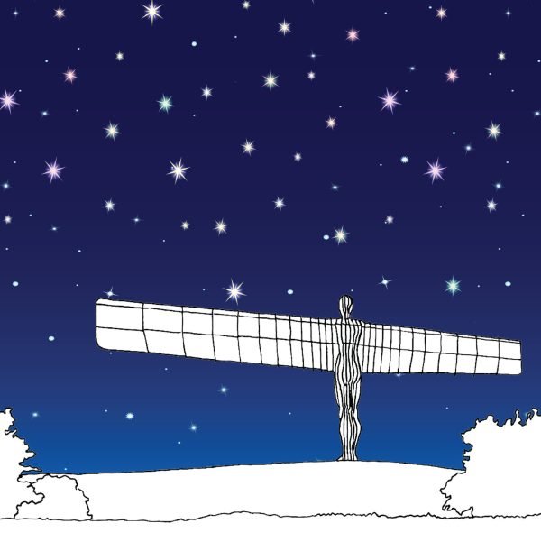Stary Night Angel Card