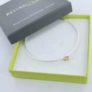 Alternative view of Sterling Silver and Gold Starlight Bangle