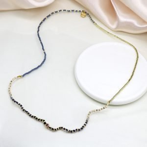 Alternative view of Blue Beaded Wrap Around Bracelet