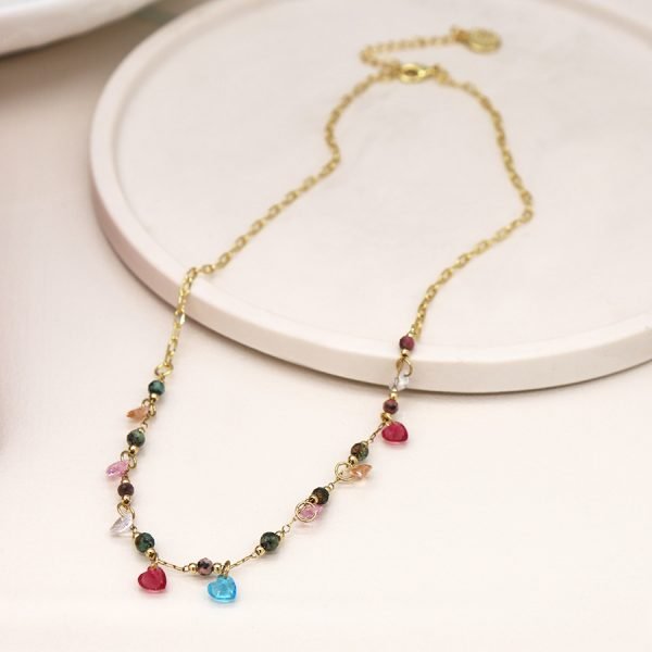 Crystal Hearts Necklace