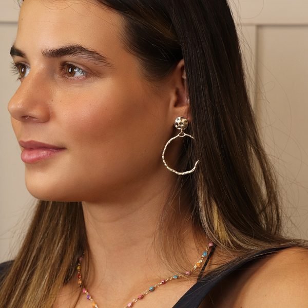 Hammered Hoop Earrings