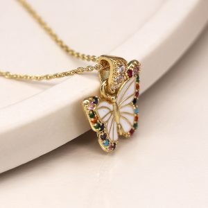 Alternative view of Crystal Butterfly Necklace