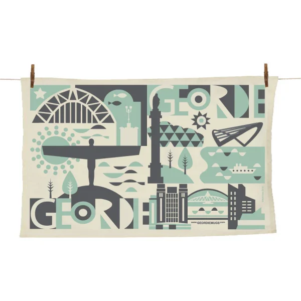 Geordie City Tea Towel