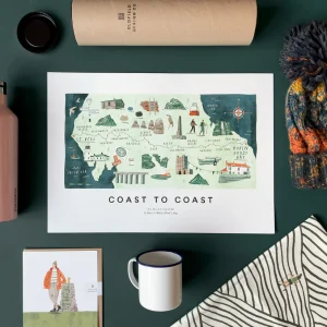 Coast to Coast Route Map Print