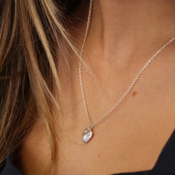 Sterling Silver Double Heart Necklace