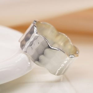 Alternative view of Sterling Silver Wavy Edge Ring