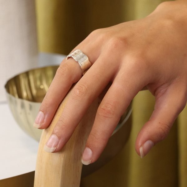 Sterling Silver Wavy Edge Ring
